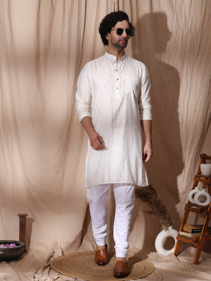 Front Pocket Detailed Kurta For Men