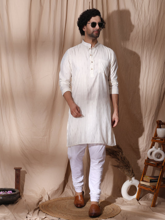 Front Pocket Detailed Kurta For Men