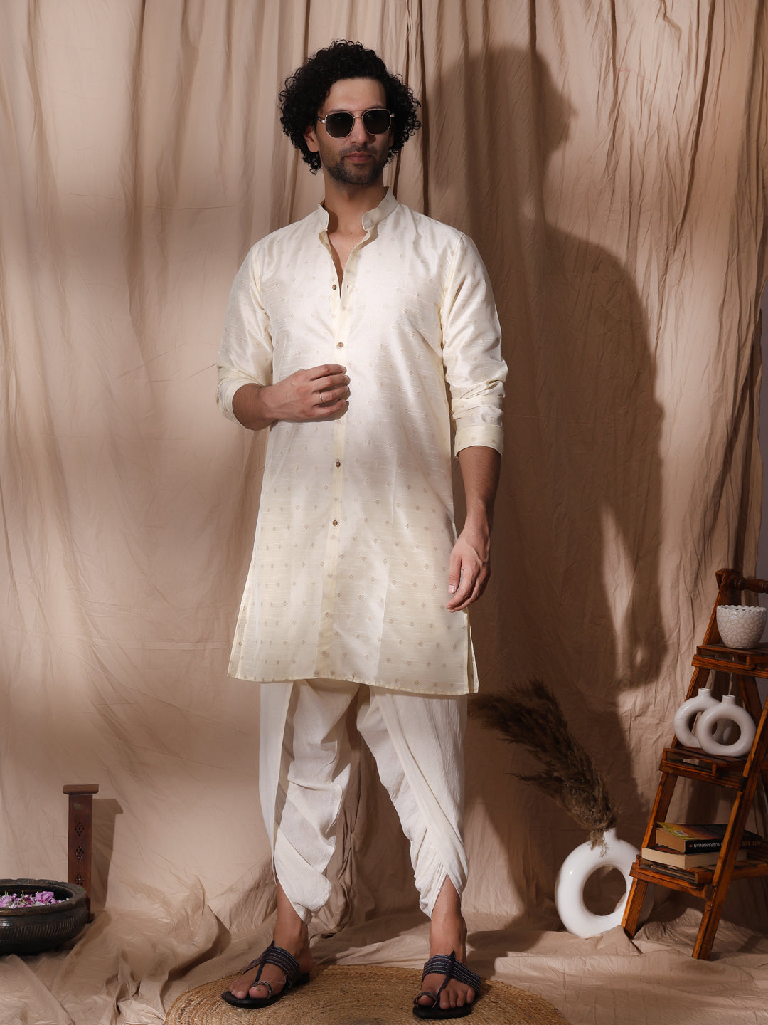 Men Full Sleeve Slik Kurta