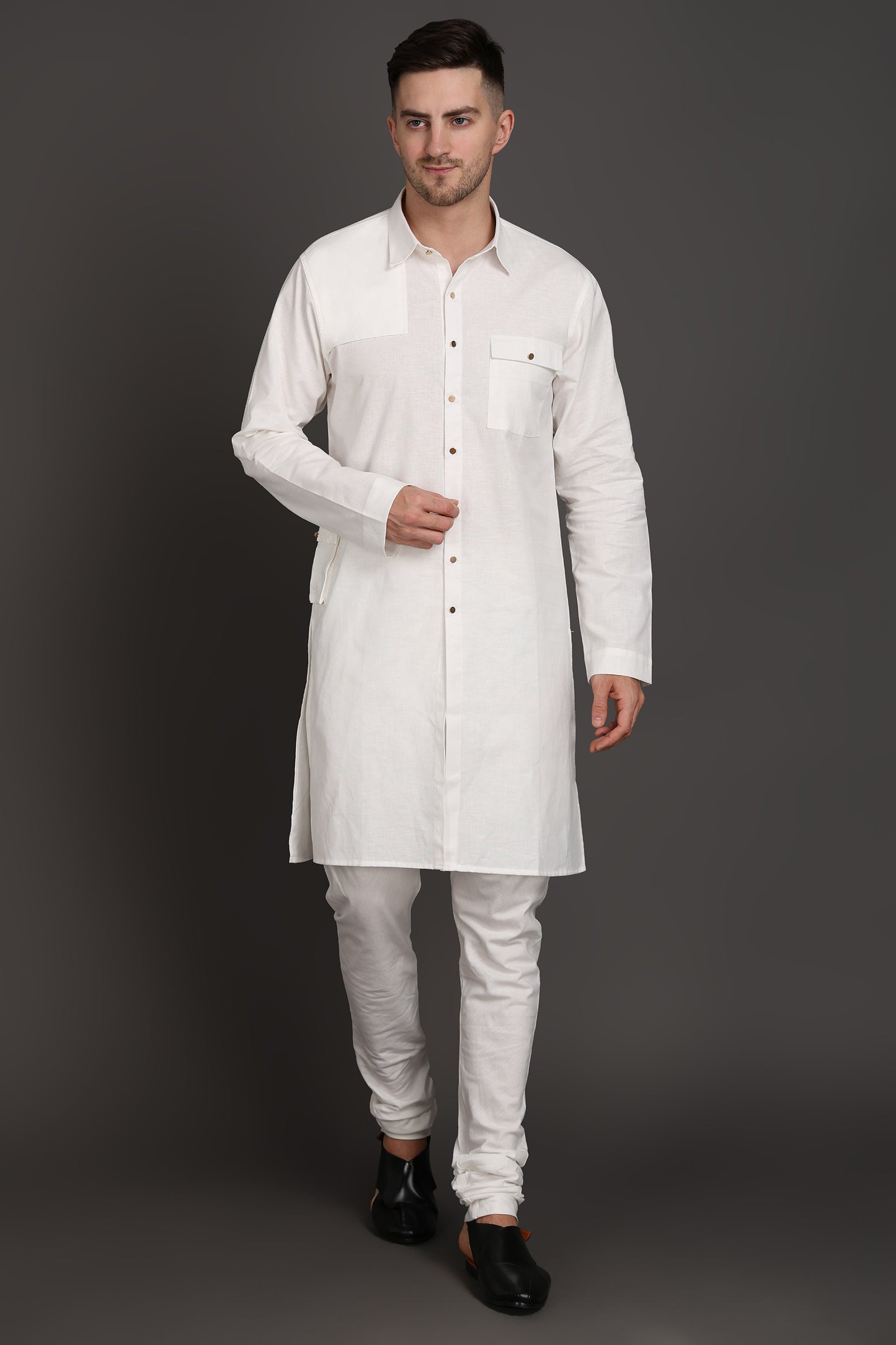 White Heritage Pocket Kurta