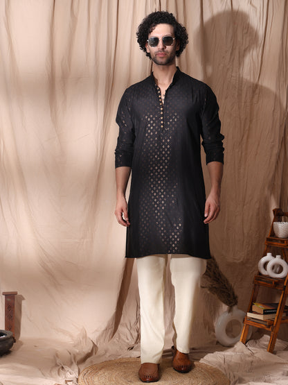 Full Sleeve Collar Kurta For Men
