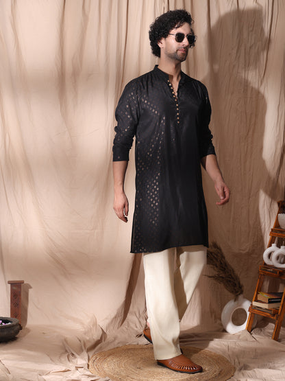 Full Sleeve Collar Kurta For Men
