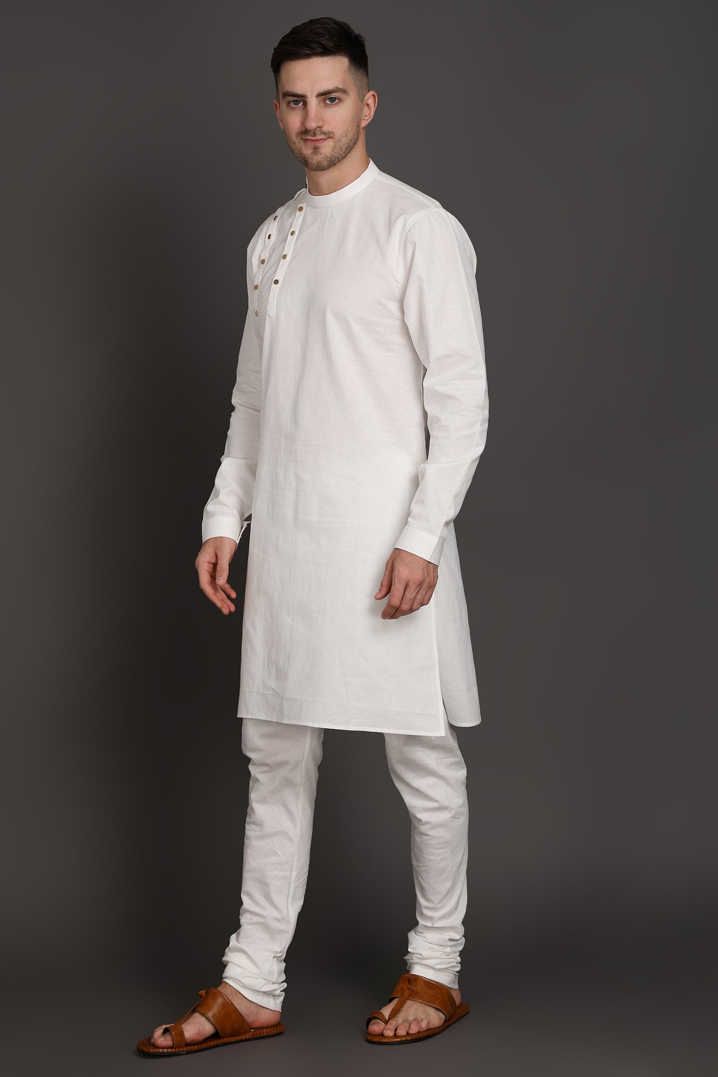 Ivory Ascent Shoulder-Button Kurta