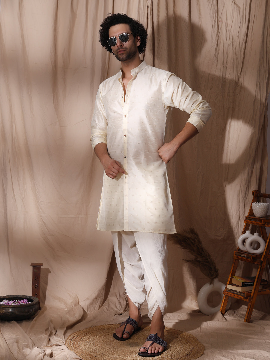 Men Full Sleeve Slik Kurta