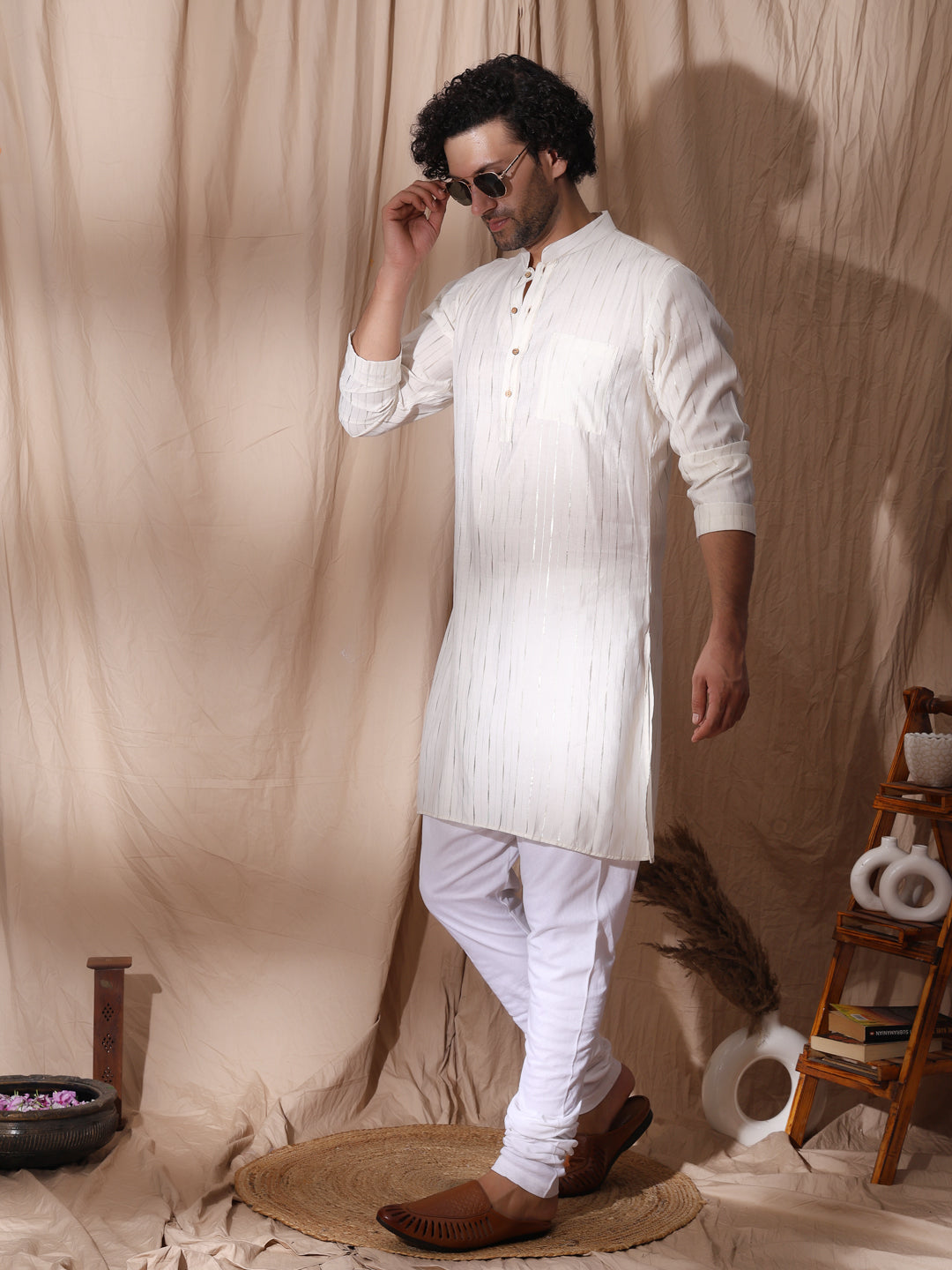 Front Pocket Detailed Kurta For Men