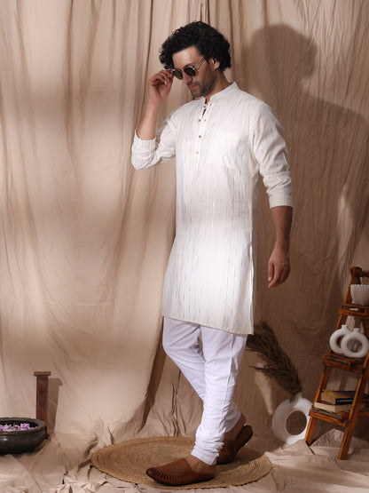 Front Pocket Detailed Kurta For Men