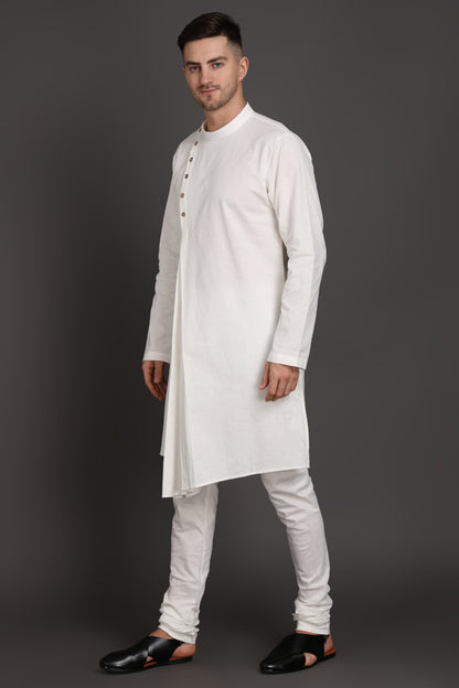 Diagonal Crest Pleated Kurta