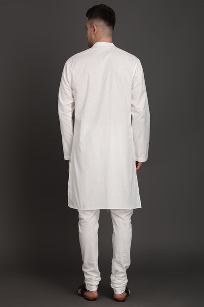 Diagonal Crest Pleated Kurta
