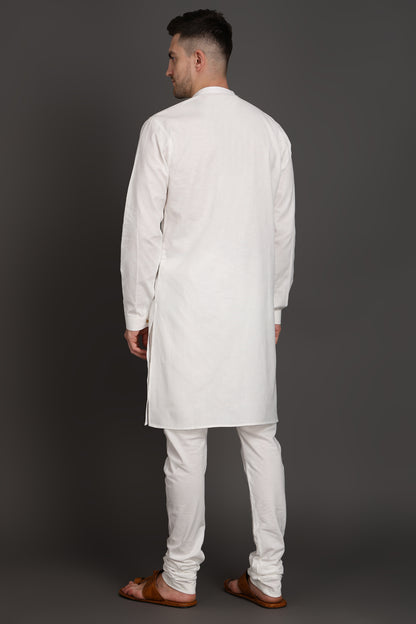 Ivory Ascent Shoulder-Button Kurta