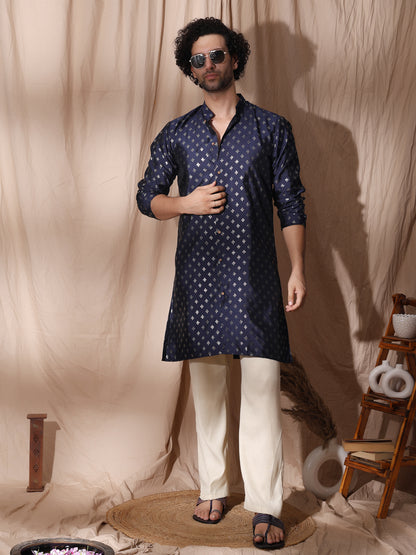 Men Full-Sleeve Side Slits Kurta