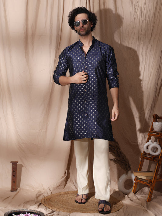 Men Full-Sleeve Side Slits Kurta