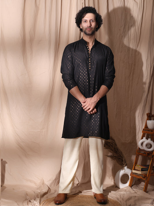 Full Sleeve Collar Kurta For Men