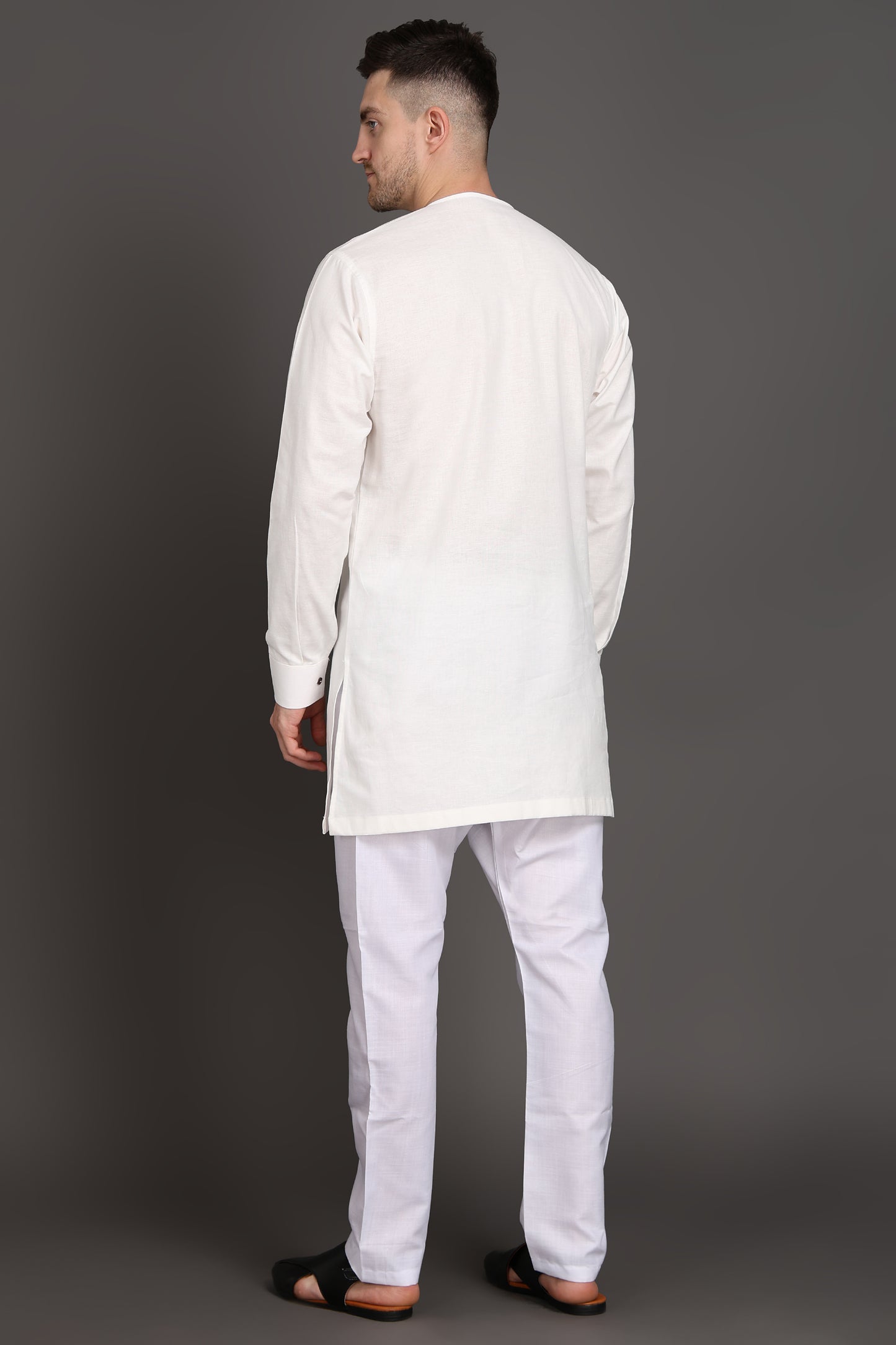 Classic White Short Kurta