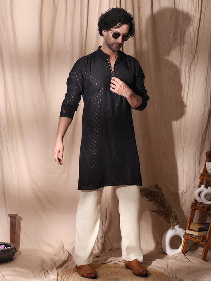 Full Sleeve Collar Kurta For Men